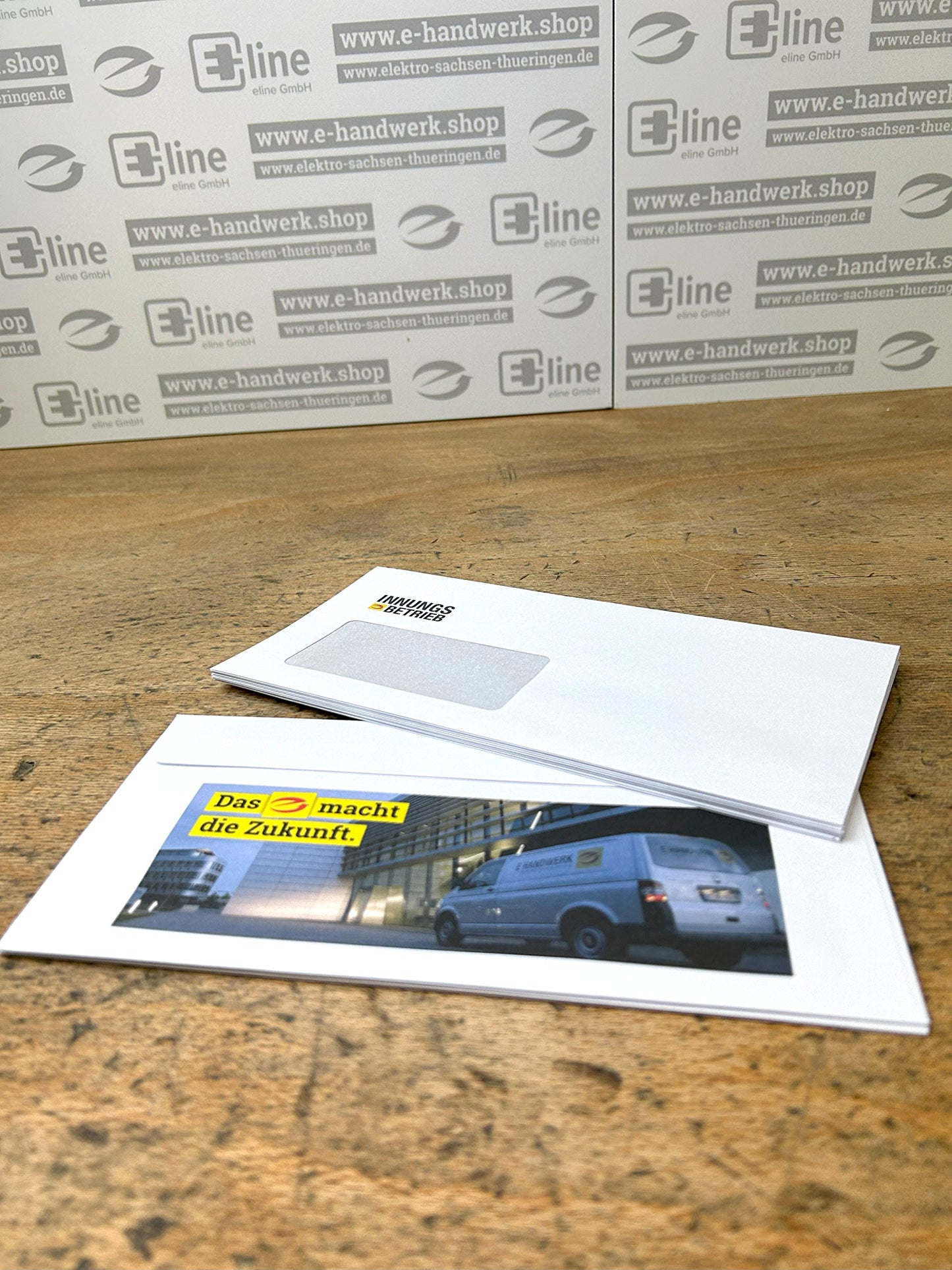 Fensterbriefhüllen mit Werbeaufdruck DIN lang "Innungsbetrieb", Motiv 1