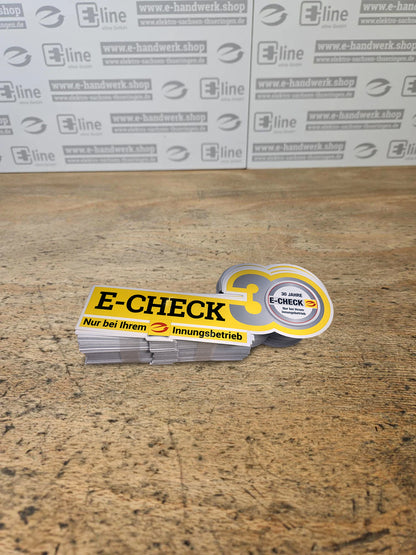 E-CHECK-Aufkleber versch. Größen, 5 Stk.