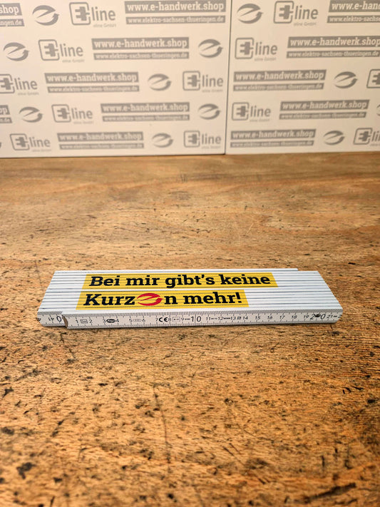3m-Gliedermaßstab "Bei mir gibts keine Kurzen mehr" mit e-Marke
