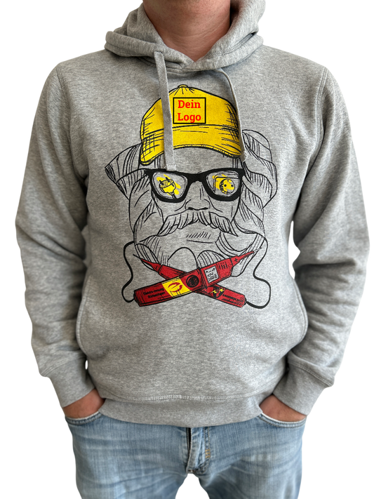 Hoodie Karlskopf - Elektroniker mit deinem Firmenlogo - Bestellung auf Anfrage